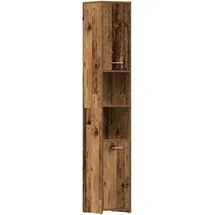 vidaXL Badschrank 30 x 30 x 183,5 cm Braun Massivholz