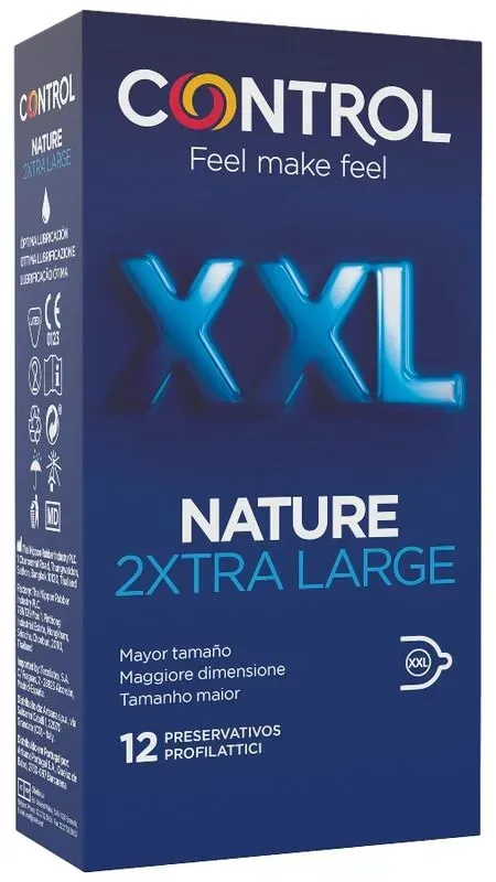 CONTROL - NATURE 2XTRA LARGE XXL KONDOME - 12 EINHEITEN