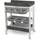 Bebeconfort Dolphy, 2-in-1 Baby Badewanne & Wickelkommode, 0 –12 Monate (max. 11 kg), Einfach Bewegbar Dank 4 Rollen, Aufbewahrungsfächer, Gepolsterte Wickelauflage, Einfache Wannenleerung, Grey Mist