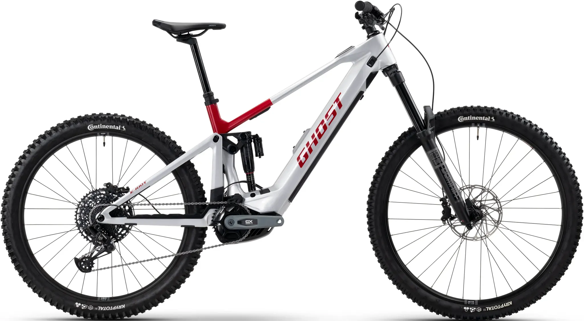 Ghost E-Riot CF Advanced Kiox 300 2026 - misty gray/rebel red - glossy