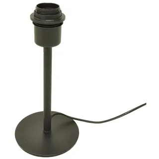 B&S Tischleuchte Lampenfuß Metall schwarz matt H 27cm für E27 max 40 Watt schwarz