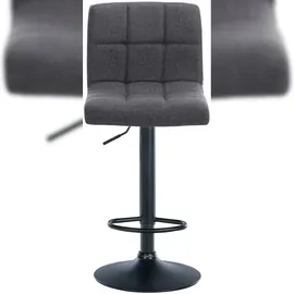 CLP 2er Set Barhocker Calma Stoff I Höhenverstellbarer Barstuhl Mit Metallgestell I Thekenhocker Mit Integrierter Fußstütze