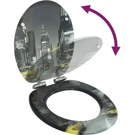 vidaXL Toilettensitz New York Design Grau
