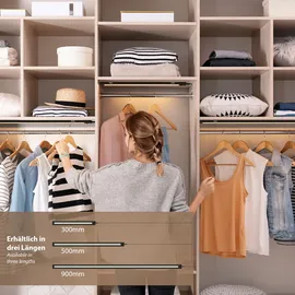 ledscom.de Smarte LED Unterbau-Leuchte SIRIS schwarz matt mit WLAN-Controller, flach, Smart-Home, Alexa-fähig (Echo) je 50cm, je 655lm, weiß, 2er Set, dimmbar