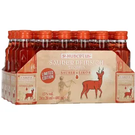 st. hubertus likör Saurer Pfirsich 15% Vol. 0,02 l