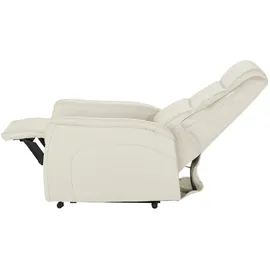 Hukla Fernsehsessel Dean Leder 70 x 107 x 88 cm Weiß elektrisch