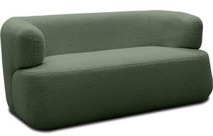 DOMO-Collection Sofa 800012, 2-Sitzer, Stoff, dunkelgrün