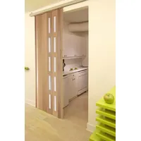 Falttür Schiebetür Buche Farben Fenster H. 201 cm für Türbreite bis 94 cm Neu teils vormontiert