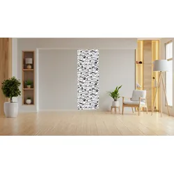 Wandsticker QUEENCE "Fahrzeuge", weiß, B:90cm, Vinyl, Wandtattoos, DIY-Wandsticker zum Bemalen