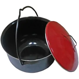 Lemodo Gulaschkessel 14 L Emaille rot/schwarz
