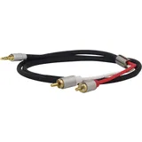 Dynavox 207385 207385 Cinch Audio Adapter [1x Klinkenstecker 3.5mm - 2x Cinch-Stecker] Schwarz