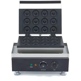 MAXIMA Gastro Donut Maker - 12 Mini -Donuts - Ø5 cm - mit Eingebauter Timer