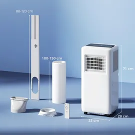 Homcom Mobile Klimaanlage 2,6 kW 9000 BTU mobil