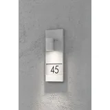 Konstsmide Modena Außen-Wandleuchte mit Hausnummern grau klares Glas, Reflektor