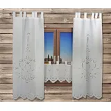 HOSSNER - ART OF HOME DECO Vorhang Ortler (1 St), Schlaufen, halbtransparent weiß 90 cm x 180 cm