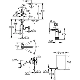 Grohe Red Duo Armatur und Boiler Größe M (30327001)