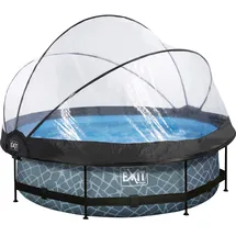 EXIT TOYS Stone Pool 300 x 76 cm inkl. Filterpumpe und Abdeckung