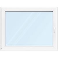 Fenster 130x100 cm, Kunststoff Profil aluplast IDEAL® 4000, Weiß, 1300x1000 mm, einteilig festverglast, 2-fach Verglasung, individuell konfigurieren