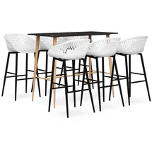 vidaXL 7-tlg. Bar-set Schwarz Und Weiß Vidaxl