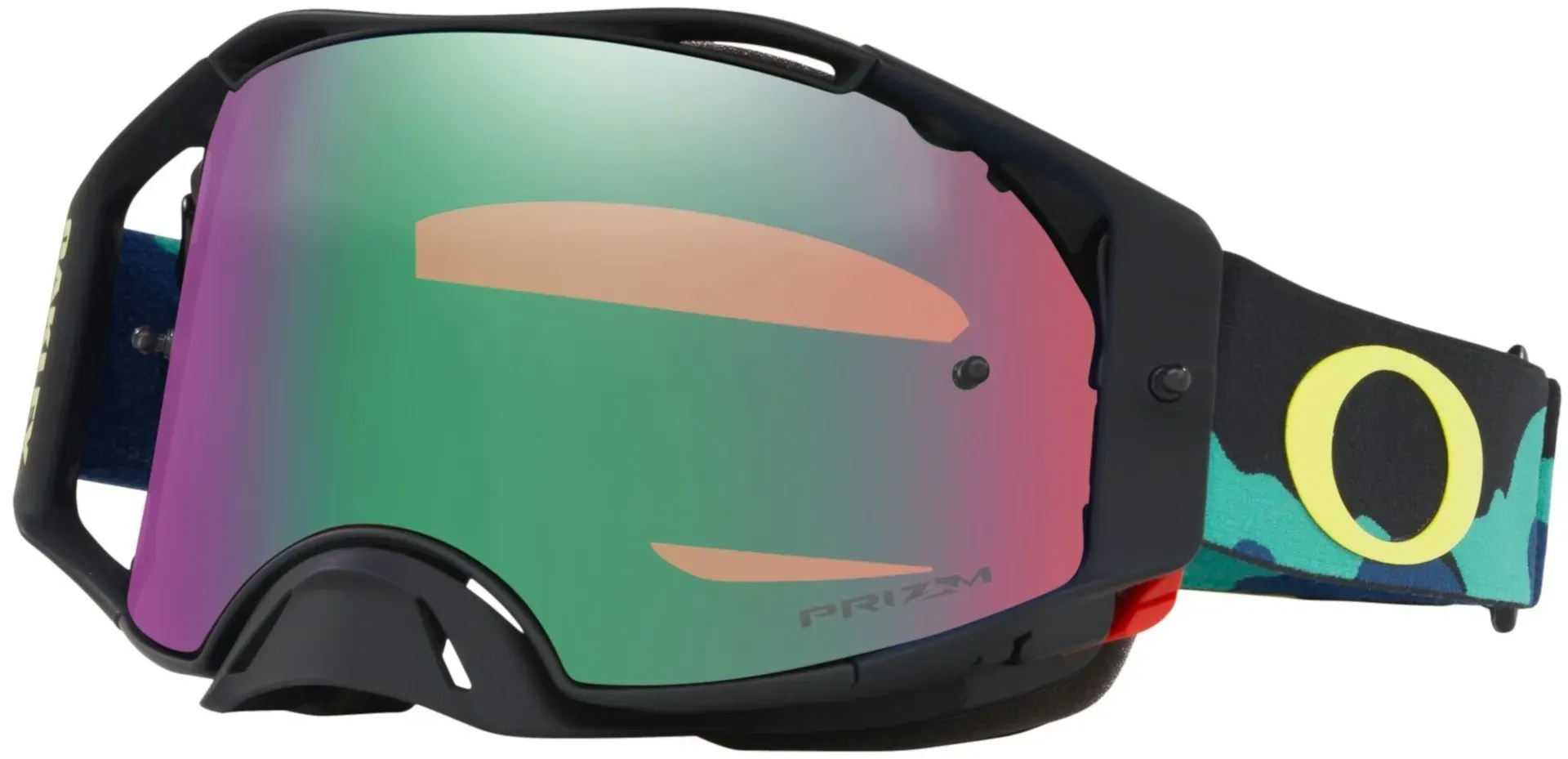 Oakley Airbrake Eli Tomac Camo Army Blues Motocross Bril, zwart, Eén maat Voorman