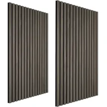 Tectake Wandpaneel Akustik Sonic Grau 2 St. 50 x 110 cm