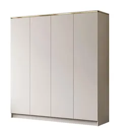 lookway Kleiderschrank Aurora 4D 0 x 0 x 0 cm Beige/Gold