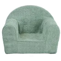 FORTISLINE – Kindersessel ab 1 Jahr David Mini – Kinderstuhl aus Plüsch - Kuschelsessel 40x33x39cm - Kindersessel Mini - Ohrensessel Zertifiziert nach Oeko-TEX - Farben zur Auswahl Hellgrün