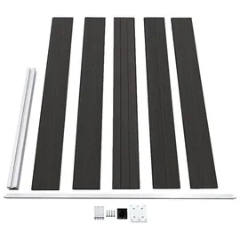 vidaXL WPC Zaunelement 175 x 105 cm schwarz
