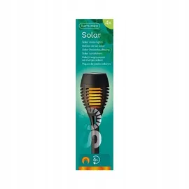 OEM Solar Fackel plastik Flacker-Effekt Ø7.5cm H.27cm schwarz 4 Stück