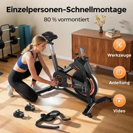 YoSuDa Heimtrainer Fahrrad schwarz