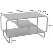 Mendler HWC-O49 Schwarz Metall 45 x 80 x 40 cm