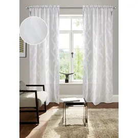 Bruno Banani Gardine BRUNO BANANI "Lynn" Gr. 3, weiß, B:140cm H:225cm, Scherli, Polyester, Gardinen, Gardine, schöner Schal, Scherli, zeitlos und modern
