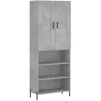 VidaXL Highboard Betongrau 69,5x34x180 cm Holzwerkstoff