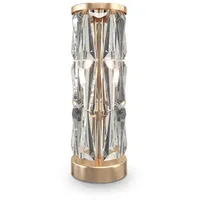 Licht-Erlebnisse Tischlampe Kristall Metall h: 58 cm Ø 20