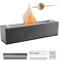 VEVOR Feuerstelle Feuerschale Feuerkorb Rauchfrei Holzfeuerschale 380x100x135mm