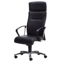 NOWY STYL Chefsessel Eco Lux Leder schwarz, Gestell chrom