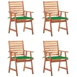 vidaXL Gartenstuhl 62 x 62 x 92 cm grün 4 St.