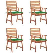vidaXL Gartenstuhl 62 x 62 x 92 cm grün 4 St.