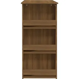 vidaXL Bartisch mit Regal 102 x 50 x 103,5 cm Braun Eiche