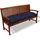 Beautissu Bankauflage 180 x 50 x 10 cm dunkelblau 1 St.