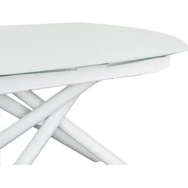 Kave Home Esstisch mit Auszug Yodalia 130/190 x 100 cm Glas Weiß