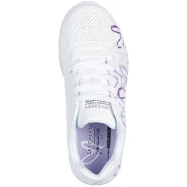 SKECHERS Uno Lite Spread The Love White Synthetic / Light Purple Trim 31