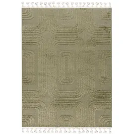 mazovia Designteppich Geometrisch Wohnzimmer, Schlafzimmer, Esszimmer, Büro, 200 x 300 cm, Fußbodenheizung grün 200 x 300 cm