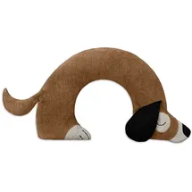 Leschi Bio-Körnerkissen für Nacken & Schultern "Hund Bobby" in Hellbraun - (H)10 cm | Gr.: onesize