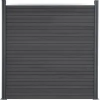 vidaXL Zaunelement-Set Grau 180x186 cm WPC - Grau