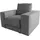 KAWOLA Sessel MADELINE Cord 70 x 80 x 90 cm Grau mit Kissen und Rollen