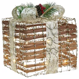 Beliani LED TISSO Weihnachtsgeschenke 20/25/30 cm Braun
