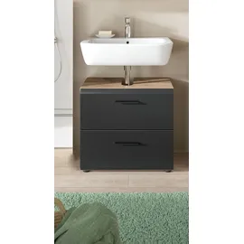 WELLTIME Waschbeckenunterschrank Florenz 60 x 55 cm Schwarz