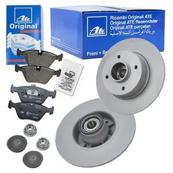Ate Bremsscheiben+Bremsbeläge+Radlager+ABS Hinten für Renault