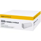 AmazonCommercial Singlefold (V-Falz / ZZ-Falz) Papierhandtücher, 2-lagig Deinked, 3750 Blätter (250 Blätter, 15-er Pack), Blattgröße: 24 x 23 cm, H3-Spender Kompatibel